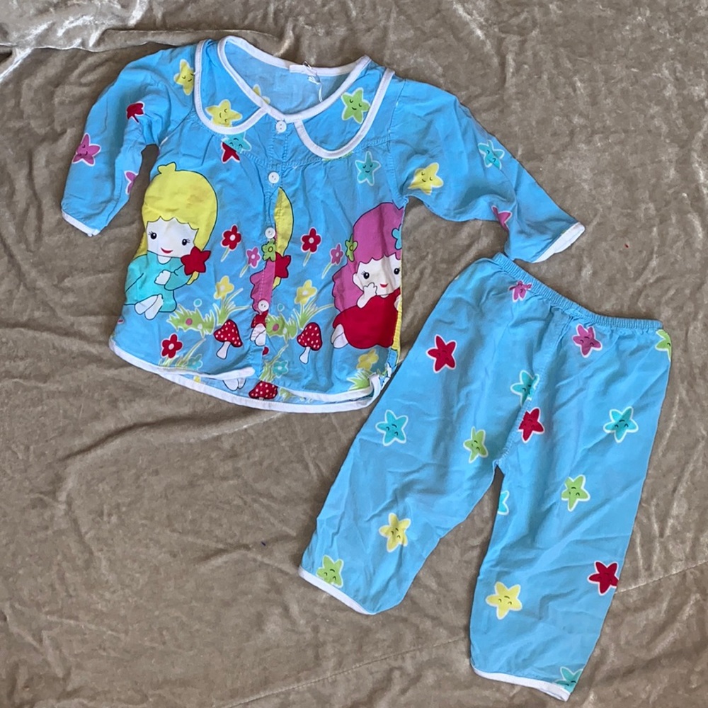 Vintage Toddler Pajama Set 9-12 Months